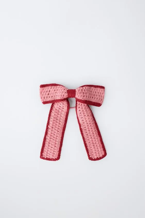 CROCHET BOW HAIR TIE