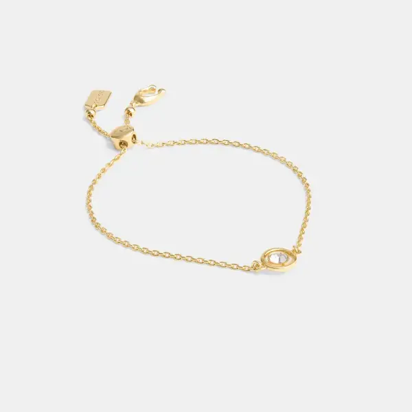 Coach Halo Round Slider Bracelet - Women's Bracelets - Gold