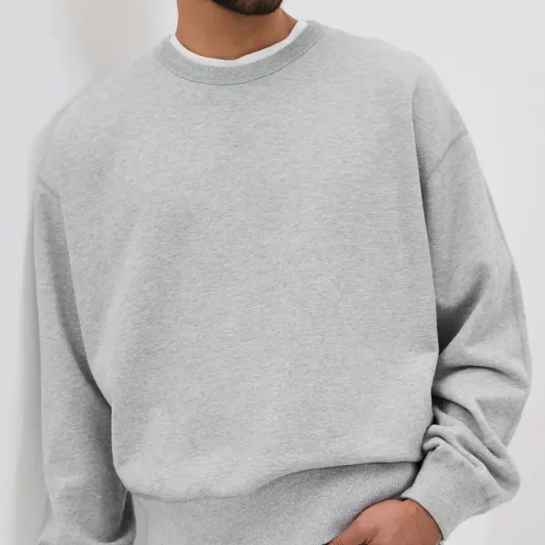 Mid-Weight Terry Relaxed Crew Neck Sweatshirt
