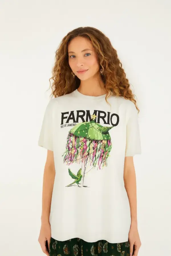 Off-White Xmas Bikinis Organic Cotton T-Shirt