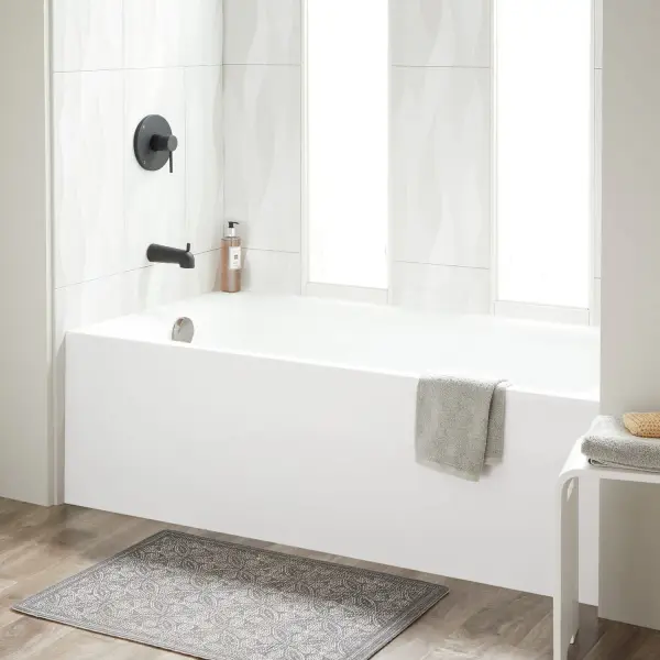 Sitka 60" x 30" Three Wall Alcove Acrylic Soaking Tub with Left Drain