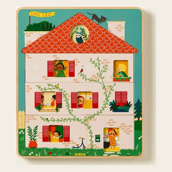 Peek Inside Layered Wooden Toddler Puzzle