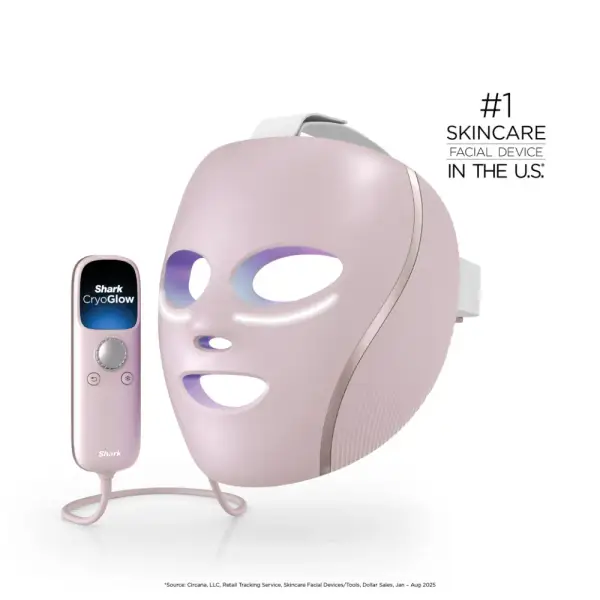 Shark CryoGlow™ LED Face Mask in Rose Glow