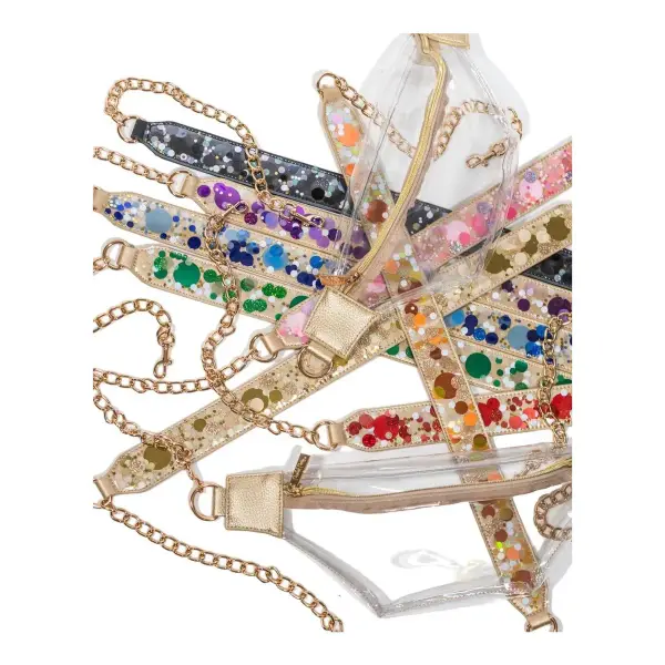 Confetti Strap and Clear Belt Bag Bundle