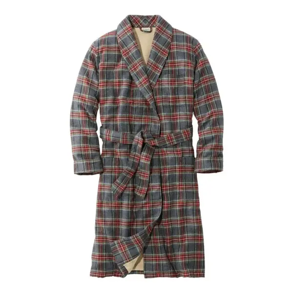 Men's Scotch Plaid Flannel Robe