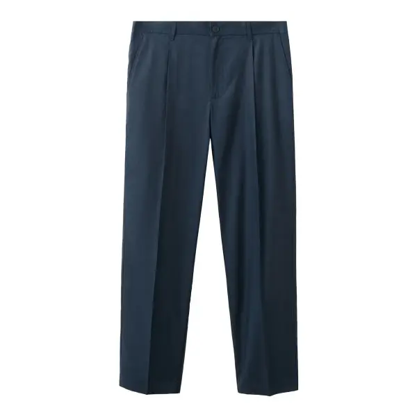 Regular-Fit Pleated Flowy Pants