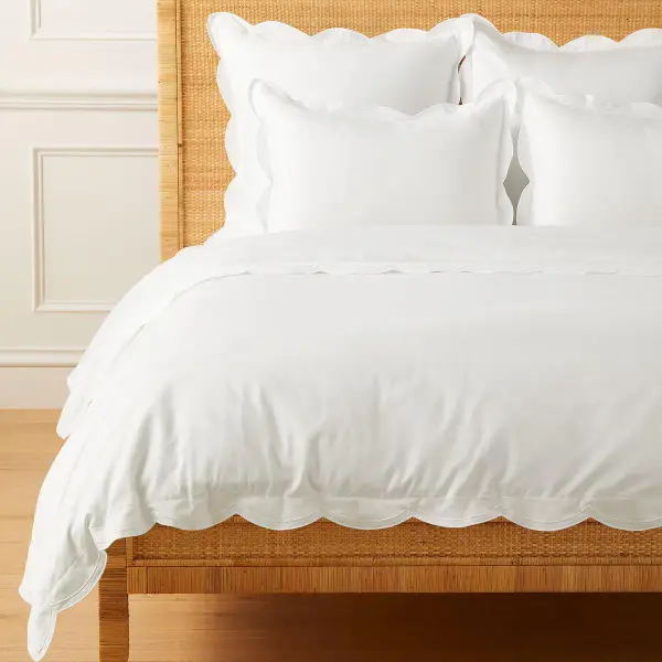 Scallop Sateen Duvet Cover Full/Queen