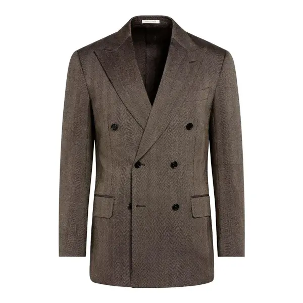 erringbone Tailored Fit Milano Suit