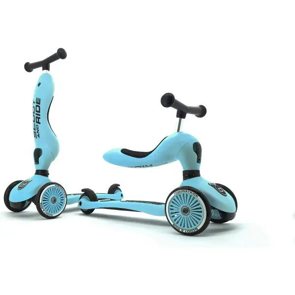 HighwayKick 1 Scooter and Ride On Toy Blueberry