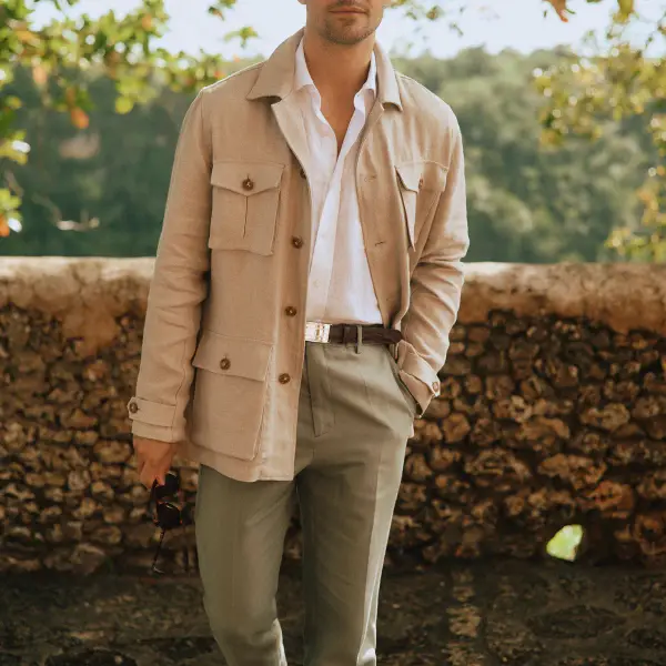 Brando Wool & Linen Safari Jacket