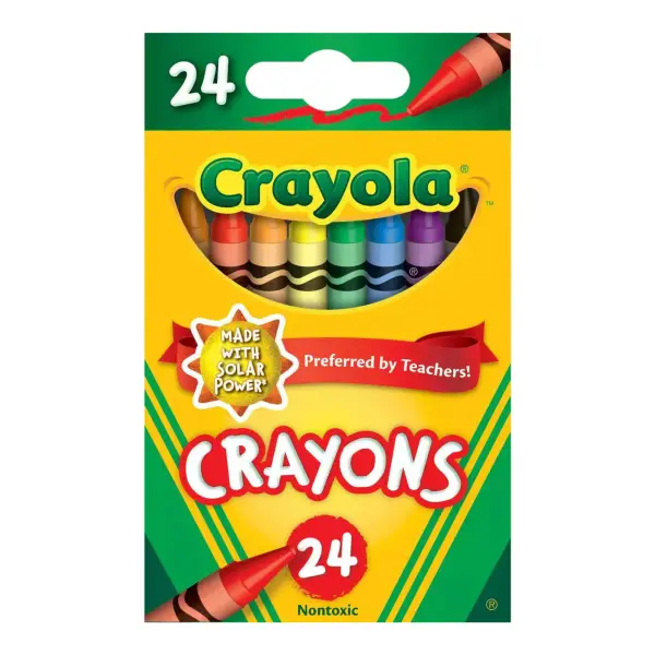 24ct Crayons Kids School Art Supplies 