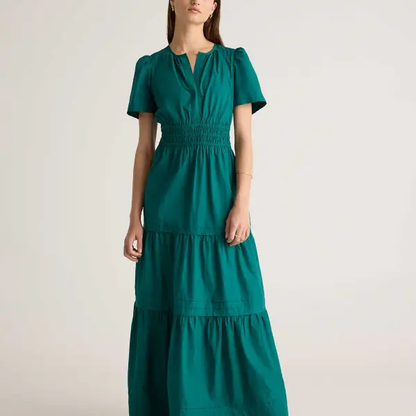 100% Organic Cotton Tiered Maxi Dress