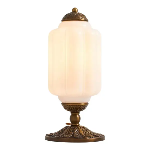The Eloise Scallop Milk Glass Table Lamp
