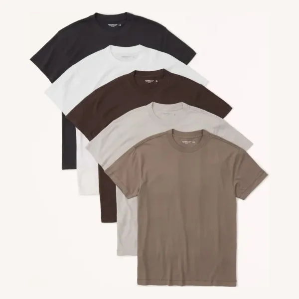 Men's 5-Pack Relaxed Essential Tees | Men's Tops | Abercrombie.com