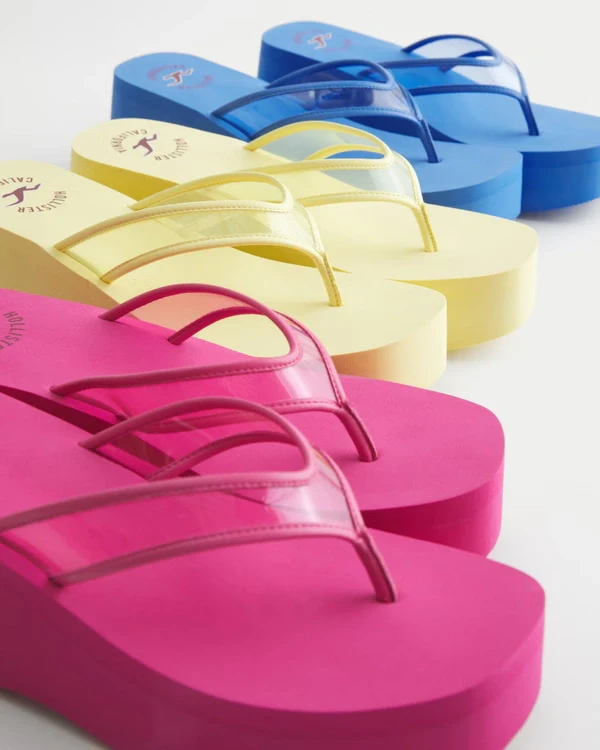 Yellow Platform Flip Flops