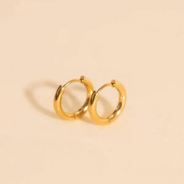 Mini Rounded Huggie Hoop Earrings