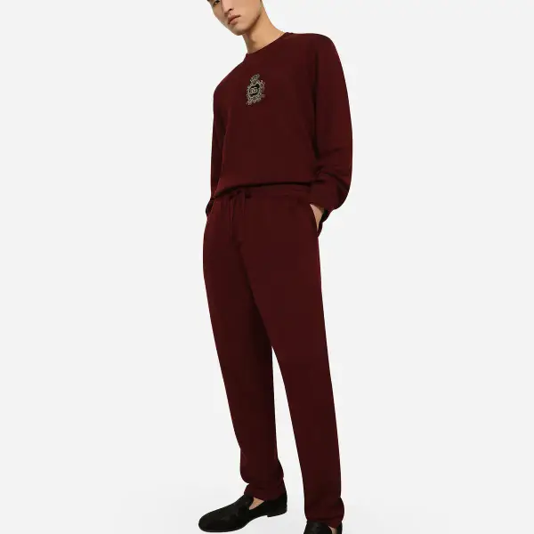 Wool and Cashmere Knit Jogging Pants