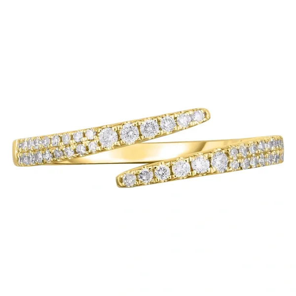 Open Diamond Wrap Ring 