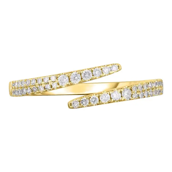 Open Diamond Wrap Ring 