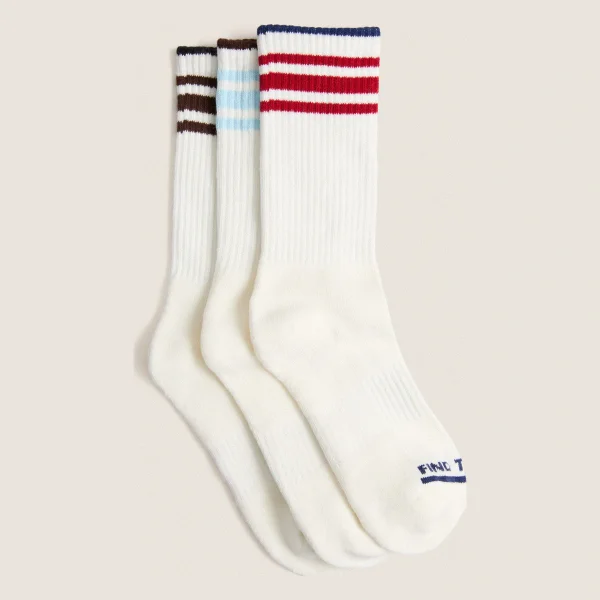 Striped Crew Sock Set of 3