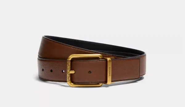 Square Roller Buckle Cut-To-Size Reversible Belt, 38 Mm