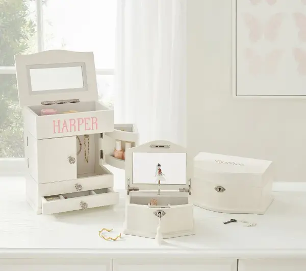 Abigail Kids Jewelry Box Collection -White | Pottery Barn Kids