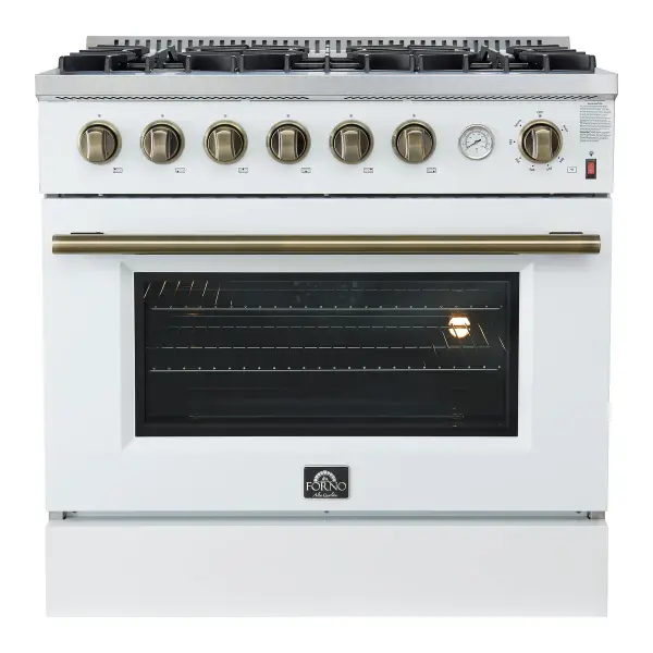 Marco 36-Inch Gas Range Antique Brass Design, 6 Burners 67,000 BTU, 5.36 cu.ft. Convection Oven