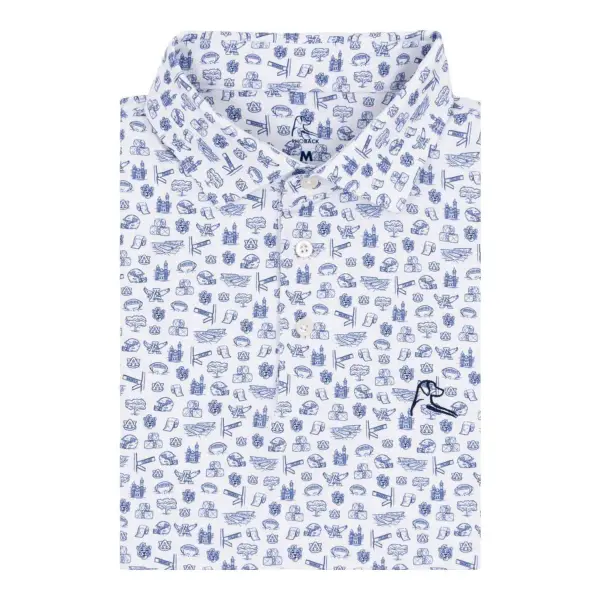 The Texas Horns Men's Short Sleeve Collegiate Polo