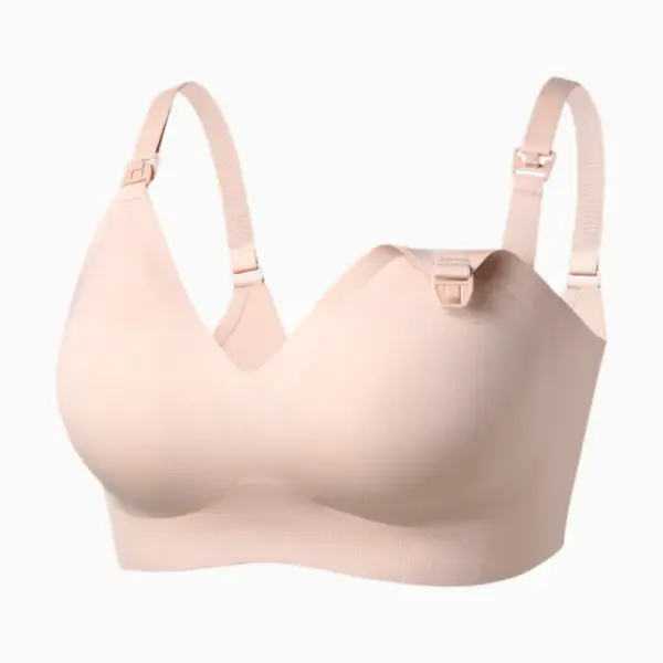 Momcozy Seamless Nursing Bra - Beige, Medium