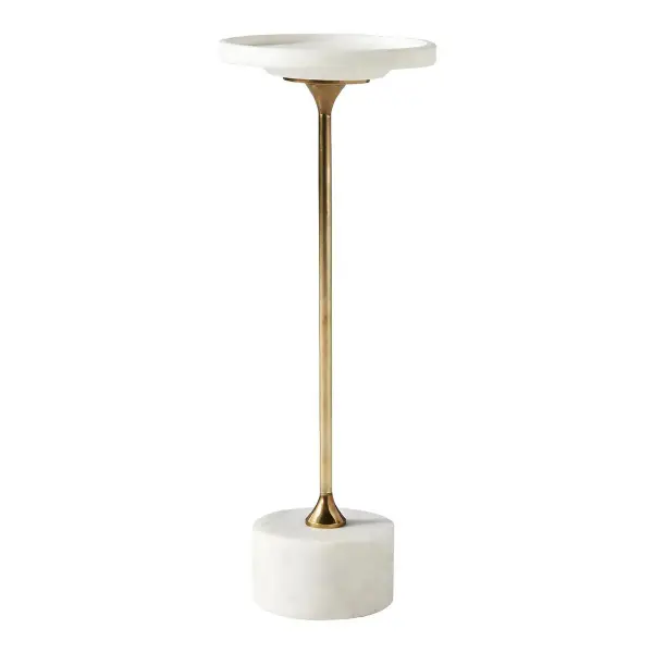 Swirling Marble End Table