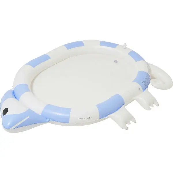 Kids Sprinkler Mat: Into The Wild Blue Lizard