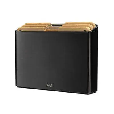 Folio™ Steel 3-Piece Bamboo Cutting Board Set with Steel Case