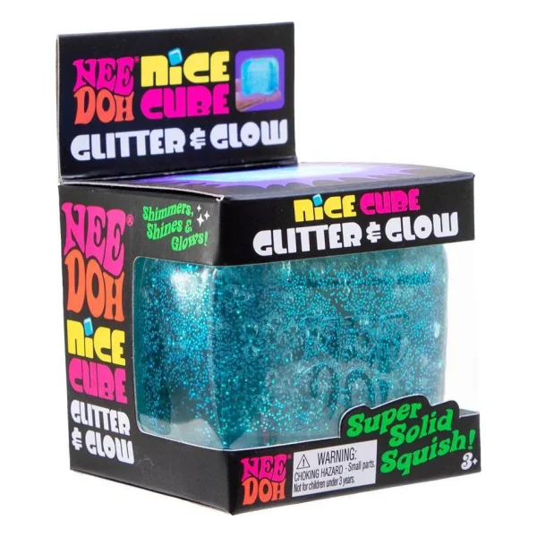 Schylling NeeDoh Nice Cube Swirl - Sensory Toy with a Super Solid Squish - Unique, Swirling Color Blend - Color May Vary (1 Per Pack)
