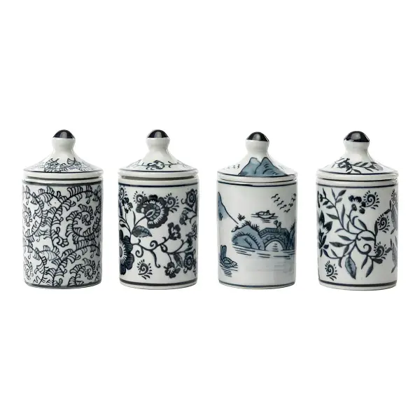 Hand-Painted Spice Jars (Set Of 4)