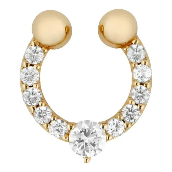 Pavé And Round Center Septum Cuff