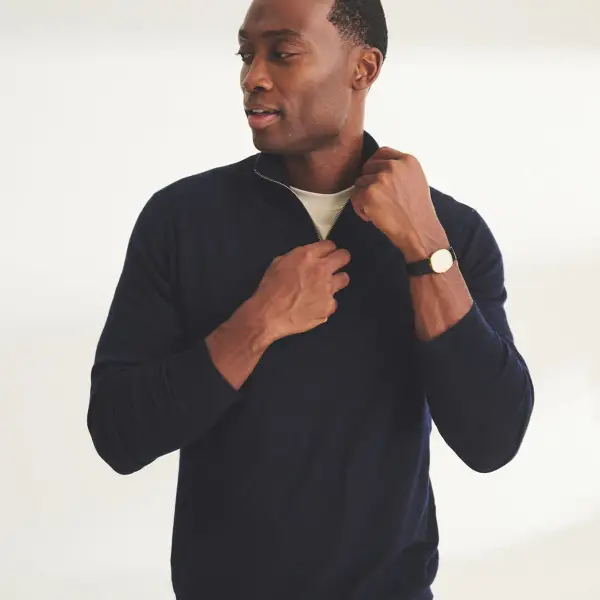 Super Fine Cashmere Quarter Zip