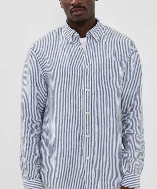 Linen Stripe Dress Shirt