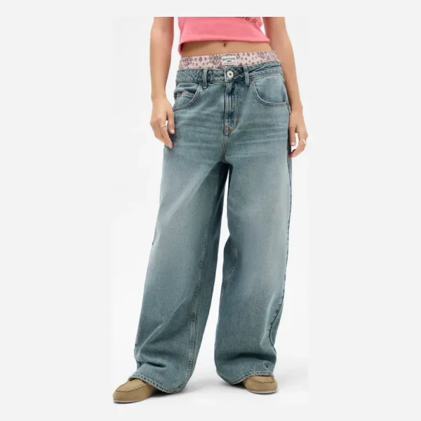 Jaya Bandana Boxer Wide Leg Jeans