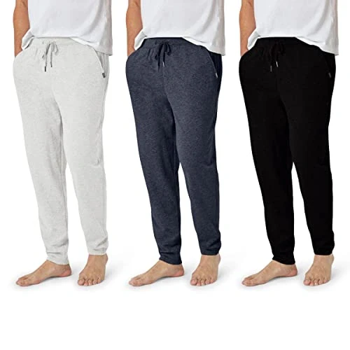 Eddie Bauer 3-Pack Mens Pajama Pants - Cotton Knit Lounge Sweatpants for Men with Pockets | Soft PJ Bottom Sleepwear