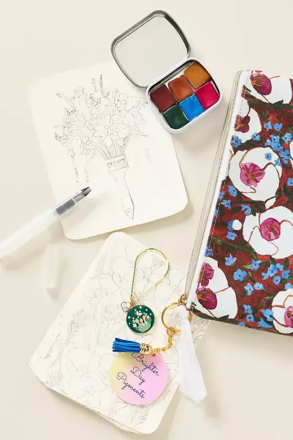 DIY Watercolor Paint Set with Travel Pouch