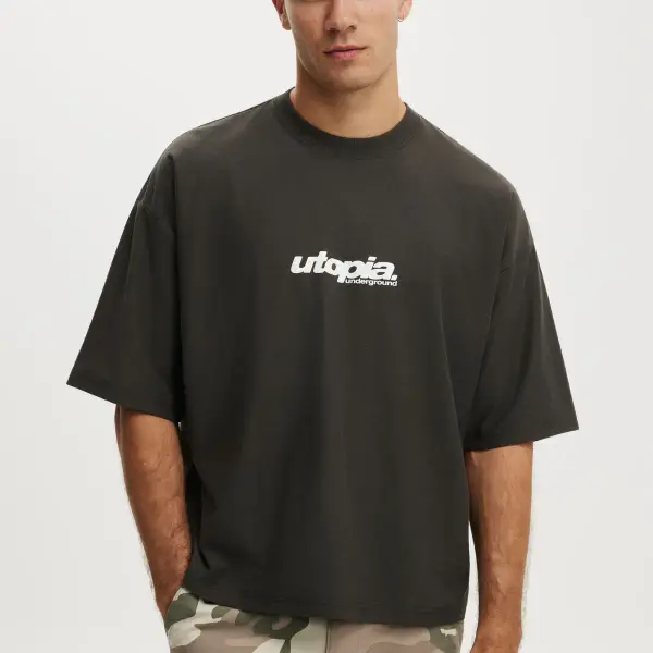 Cropped Fit Graphic T-Shirt