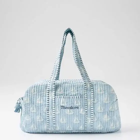 Block Print Duffle Bag