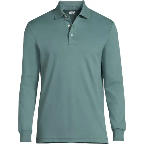 Long Sleeve Cotton Supima Polo Shirt