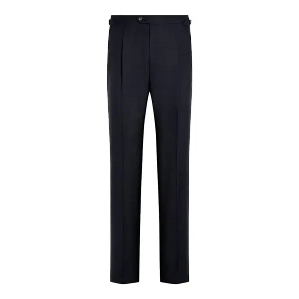 Wide Leg Tapered Suit Pants