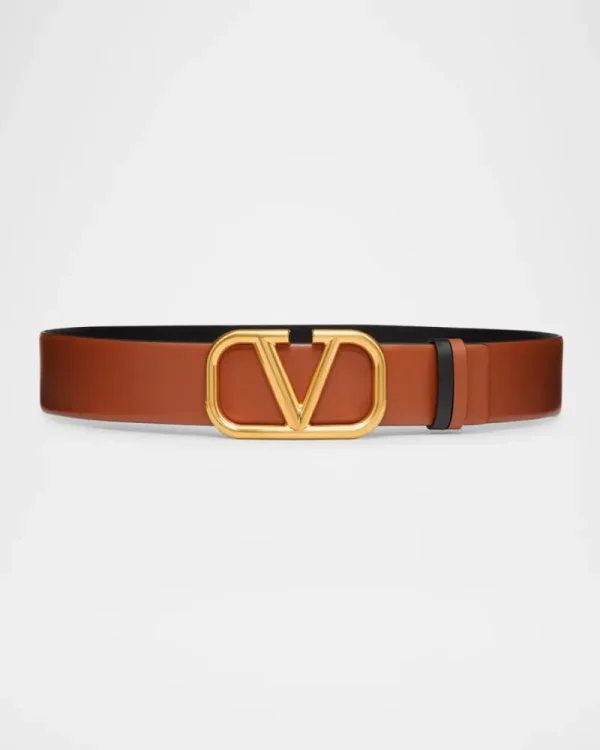 VLogo Signature Reversible Leather Belt