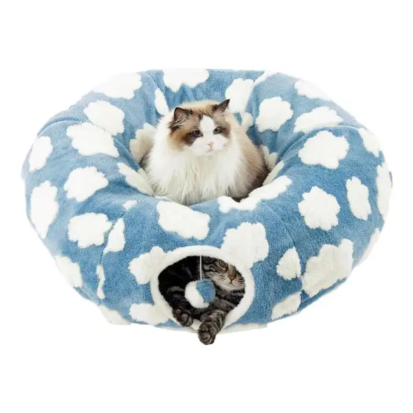 2-in-1 Cat Tunnel Bed
