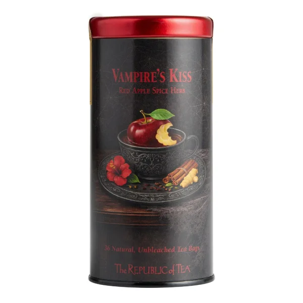 The Republic of Tea Vampires Kiss Red Apple Spice Herb Tea 36 Count