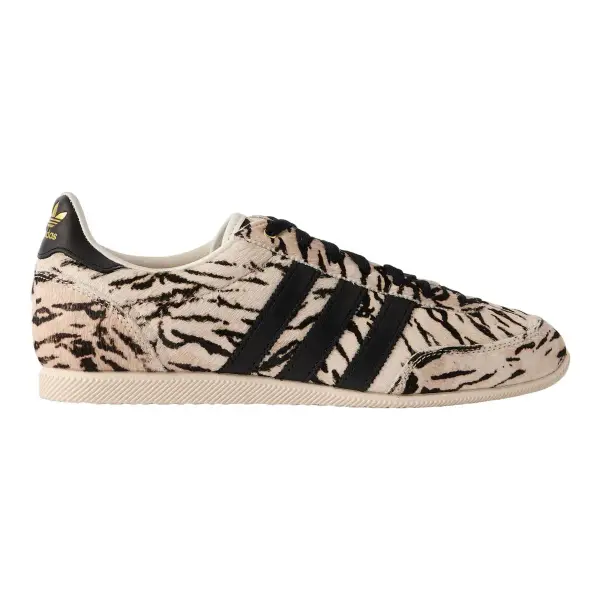Japan Leather-Trimmed Zebra-Print Calf Hair Sneakers