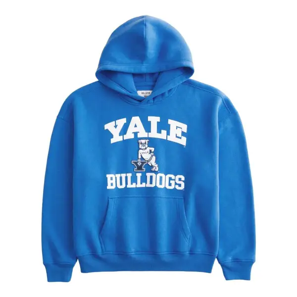 Boxy Yale Bulldogs Graphic Hoodie