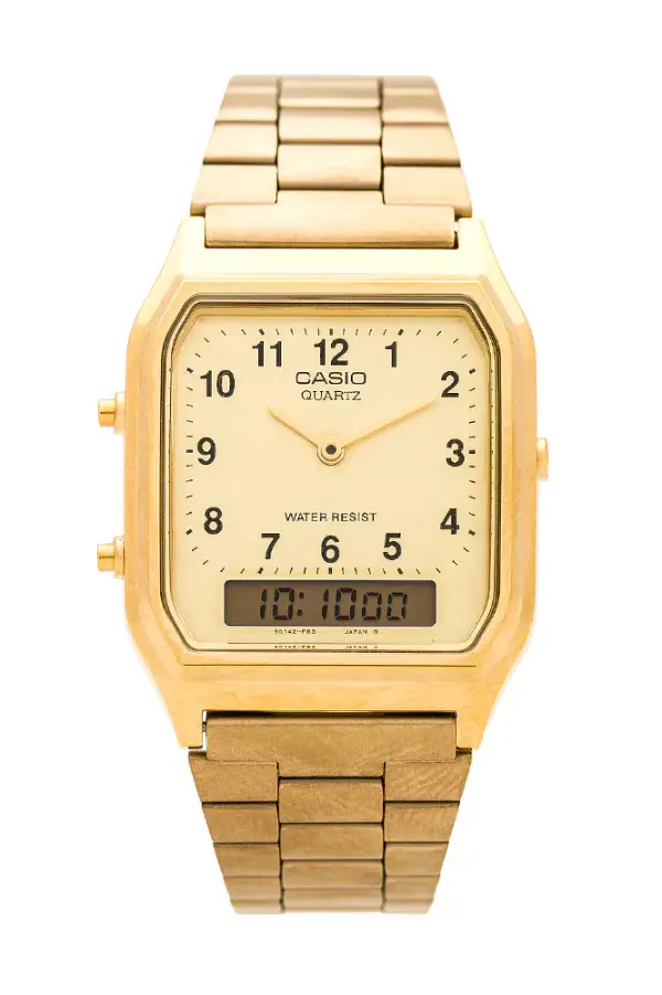 Casio Vintage AQ230 Series Watch in Gold | REVOLVE